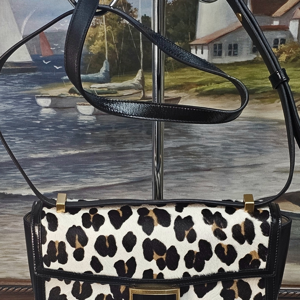Kate Spade Katy Leopard CalfHair Medium Convertiable Shoulder Bag - Picture 9 of 16